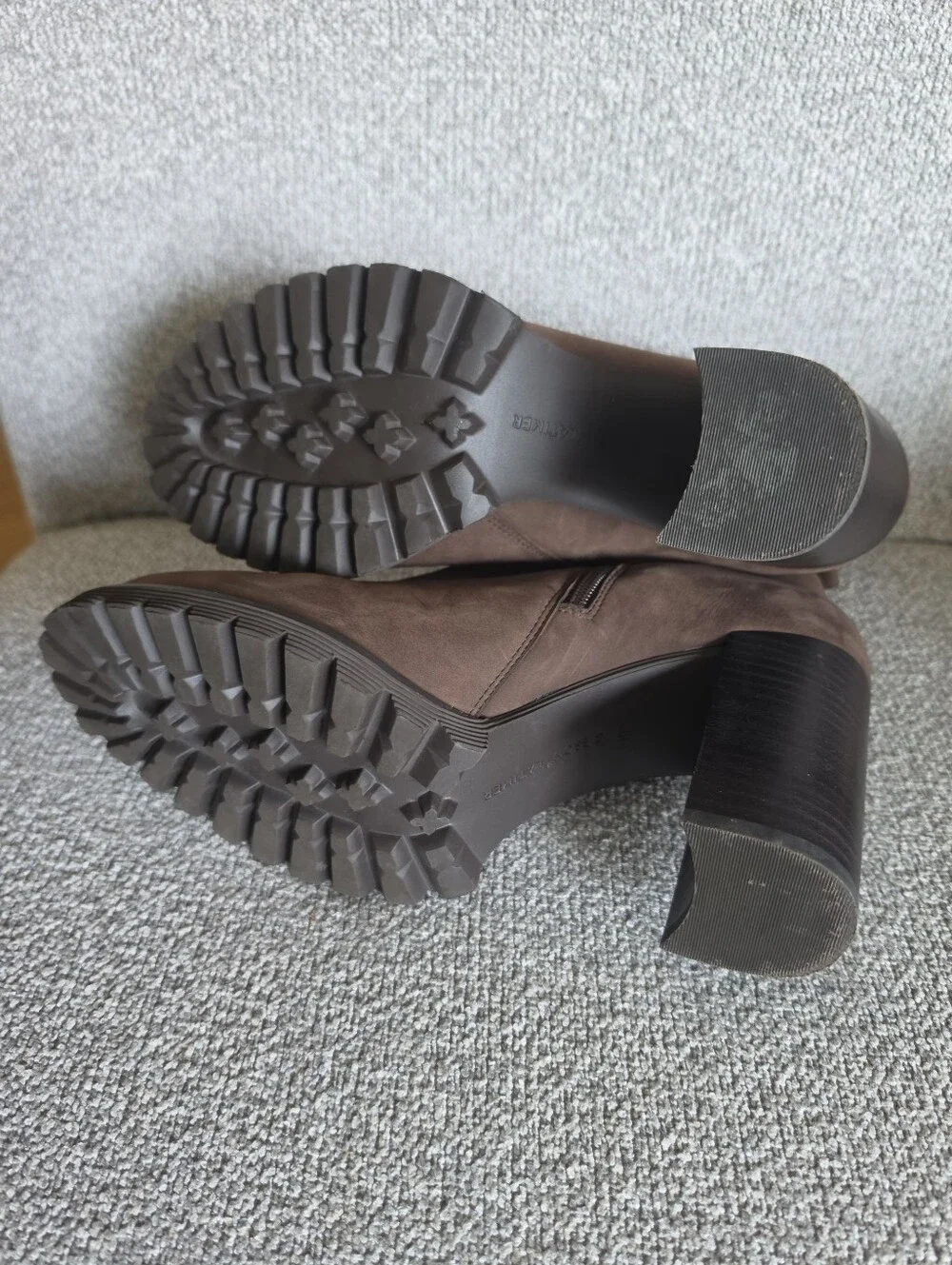 Gibson Latimer Block Heeled Leather Booties Ankle Boots Brown Sz 10